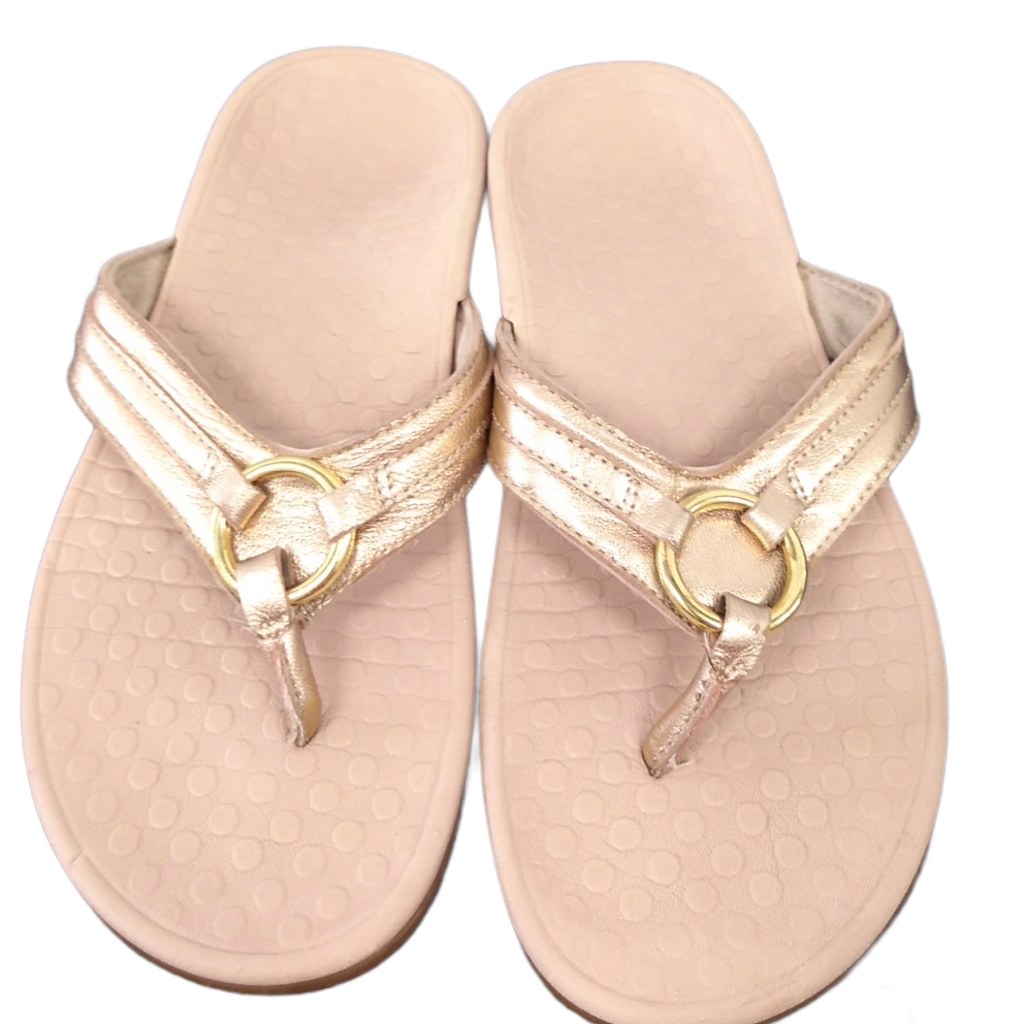 Metallic Pink Vionic Thong Sandal 8